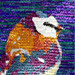 Watercolor Birds and Flowers (shown with sari silk in pattern)